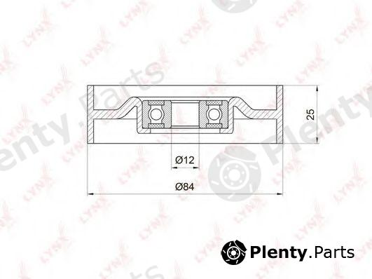  LYNXauto part PB-5015 (PB5015) Tensioner Pulley, v-ribbed belt