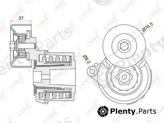  LYNXauto part PT-3015 (PT3015) Belt Tensioner, v-ribbed belt