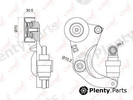  LYNXauto part PT-3016 (PT3016) Belt Tensioner, v-ribbed belt