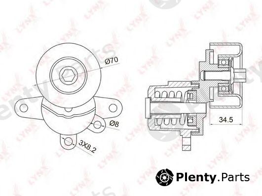  LYNXauto part PT-3028 (PT3028) Belt Tensioner, v-ribbed belt