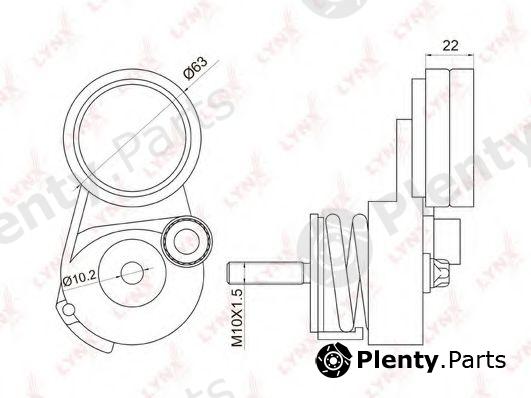  LYNXauto part PT-3033 (PT3033) Belt Tensioner, v-ribbed belt