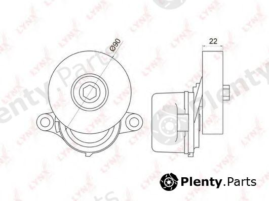  LYNXauto part PT-3042 (PT3042) Belt Tensioner, v-ribbed belt