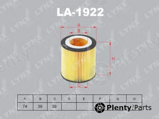  LYNXauto part LO-1922 (LO1922) Oil Filter