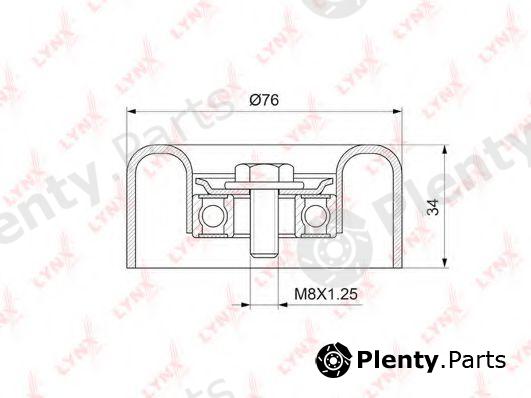  LYNXauto part PB-5131 (PB5131) Tensioner Pulley, v-ribbed belt