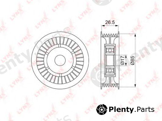  LYNXauto part PB-7062 (PB7062) Deflection/Guide Pulley, v-ribbed belt