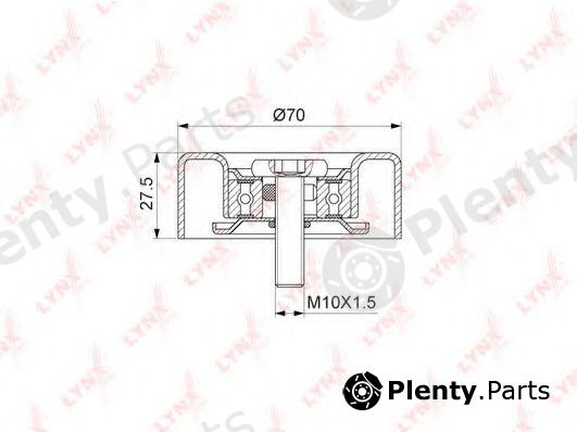  LYNXauto part PB-7203 (PB7203) Deflection/Guide Pulley, v-ribbed belt