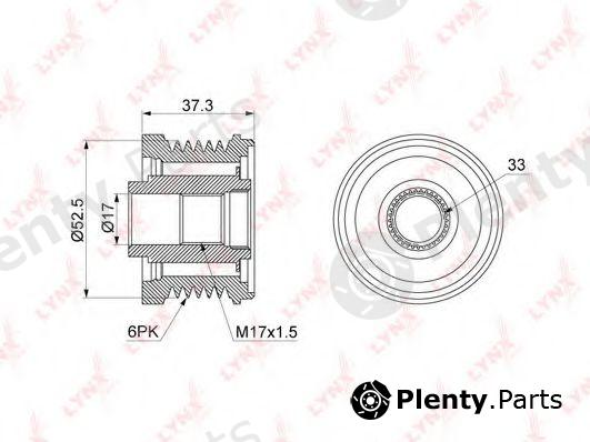  LYNXauto part PA-1102 (PA1102) Alternator Freewheel Clutch
