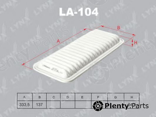  LYNXauto part LA-104 (LA104) Air Filter