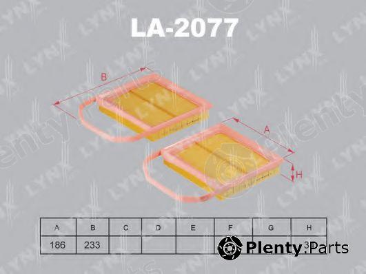 LYNXauto part LA-2077 (LA2077) Air Filter