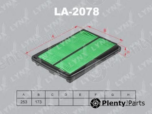  LYNXauto part LA-2078 (LA2078) Air Filter