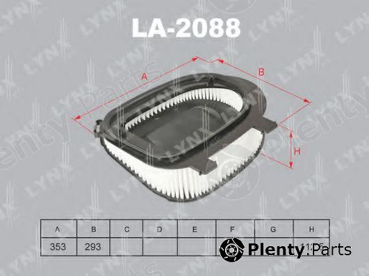  LYNXauto part LA-2088 (LA2088) Air Filter