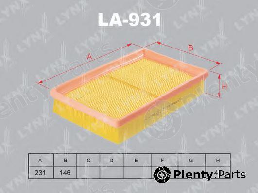  LYNXauto part LA-931 (LA931) Air Filter