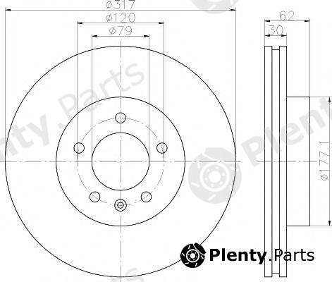  HELLA PAGID part 8DD355118-641 (8DD355118641) Brake Disc
