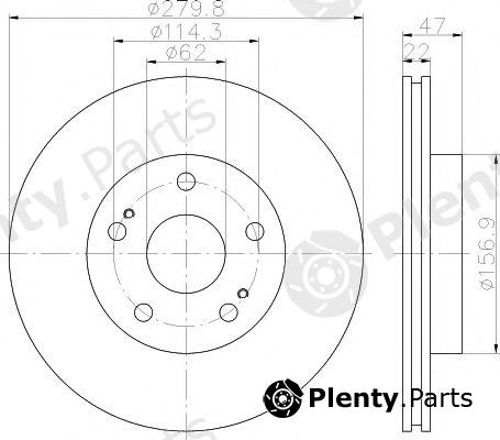  HELLA PAGID part 8DD355116-771 (8DD355116771) Brake Disc