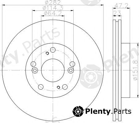  HELLA PAGID part 8DD355118-131 (8DD355118131) Brake Disc