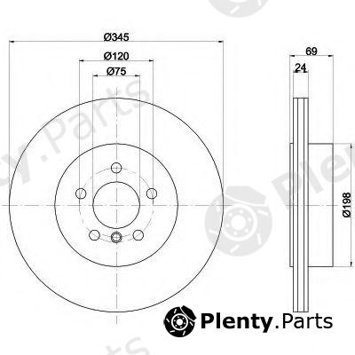  HELLA PAGID part 8DD355119-281 (8DD355119281) Brake Disc