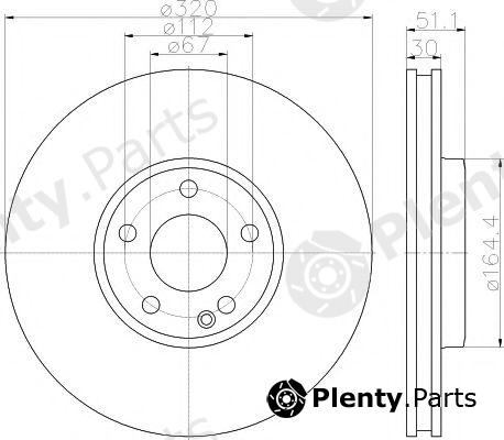  HELLA PAGID part 8DD355119-701 (8DD355119701) Brake Disc