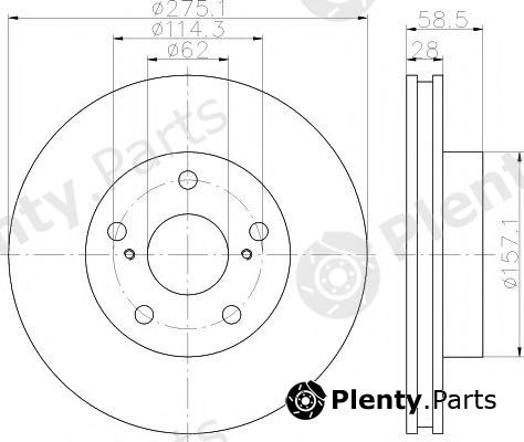 HELLA PAGID part 8DD355120-171 (8DD355120171) Brake Disc