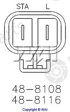  WAIglobal part 48-8116 (488116) Alternator Regulator