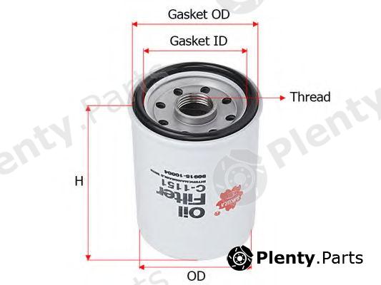  SAKURA part C-1151 (C1151) Oil Filter