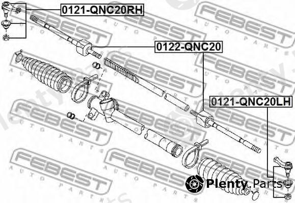  FEBEST part 0121-QNC20RH (0121QNC20RH) Tie Rod End