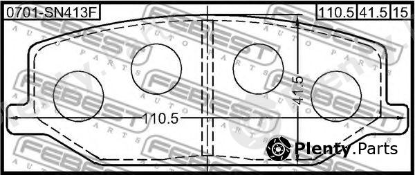  FEBEST part 0701-SN413F (0701SN413F) Brake Pad Set, disc brake