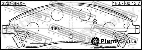  FEBEST part 3201-SRXF (3201SRXF) Brake Pad Set, disc brake