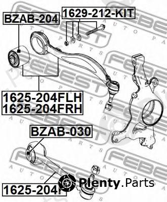  FEBEST part BZAB-204 (BZAB204) Control Arm-/Trailing Arm Bush
