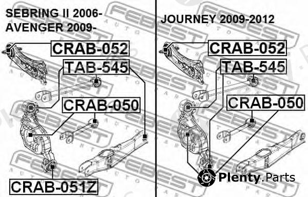  FEBEST part CRAB-050 (CRAB050) Control Arm-/Trailing Arm Bush