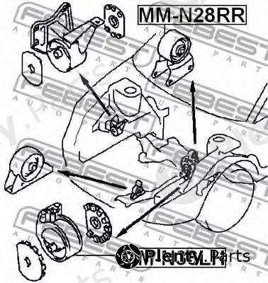  FEBEST part MM-N28RR (MMN28RR) Engine Mounting