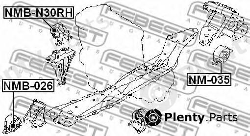  FEBEST part NMB-N30RH (NMBN30RH) Engine Mounting