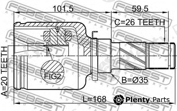  FEBEST part 0511-DY3WATLH (0511DY3WATLH) Joint, drive shaft
