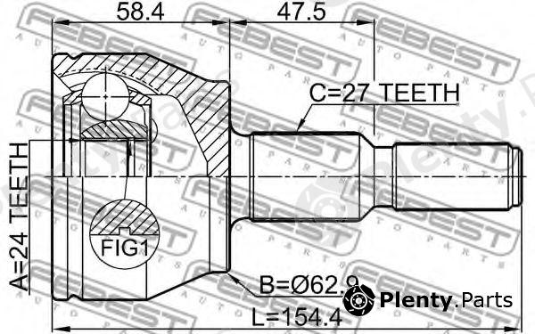  FEBEST part 2110-CB7 (2110CB7) Joint, drive shaft