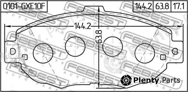  FEBEST part 0101-GXE10F (0101GXE10F) Brake Pad Set, disc brake