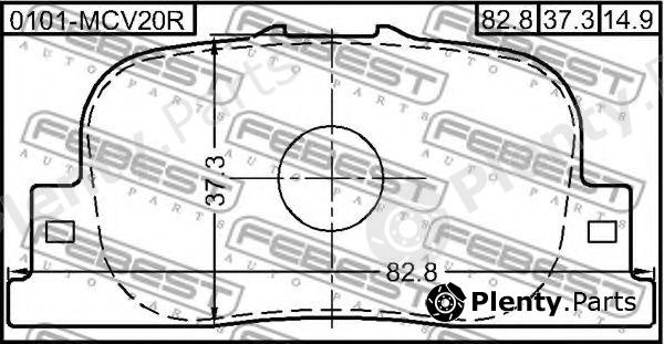  FEBEST part 0101-MCV20R (0101MCV20R) Brake Pad Set, disc brake