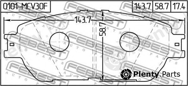  FEBEST part 0101-MCV30F (0101MCV30F) Brake Pad Set, disc brake