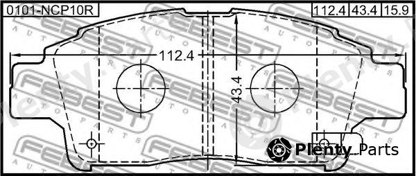  FEBEST part 0101-NCP10R (0101NCP10R) Brake Pad Set, disc brake
