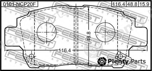  FEBEST part 0101-NCP20F (0101NCP20F) Brake Pad Set, disc brake