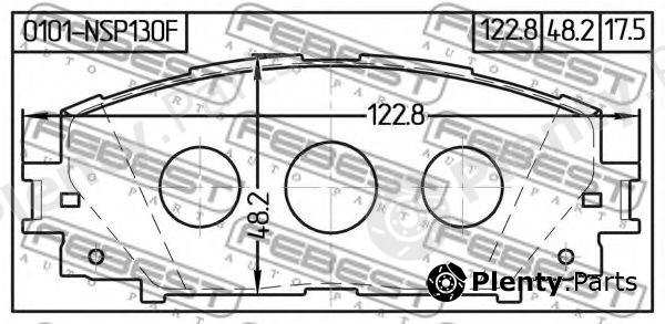  FEBEST part 0101-NSP130F (0101NSP130F) Brake Pad Set, disc brake