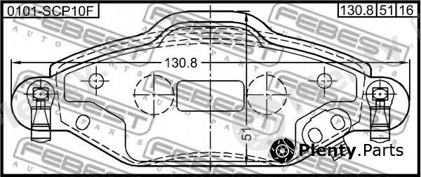  FEBEST part 0101-SCP10F (0101SCP10F) Brake Pad Set, disc brake
