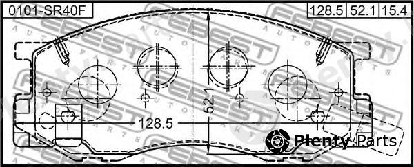  FEBEST part 0101-SR40F (0101SR40F) Brake Pad Set, disc brake