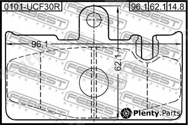  FEBEST part 0101-UCF30R (0101UCF30R) Brake Pad Set, disc brake