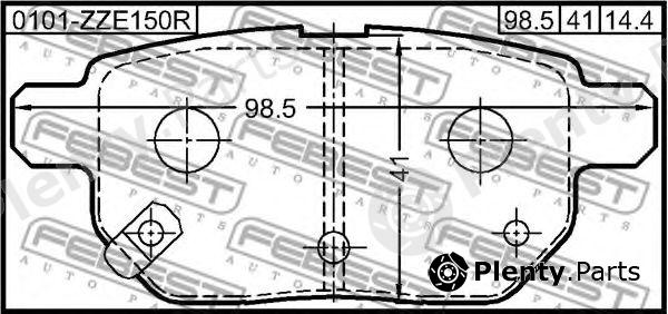  FEBEST part 0101-ZZE150R (0101ZZE150R) Brake Pad Set, disc brake