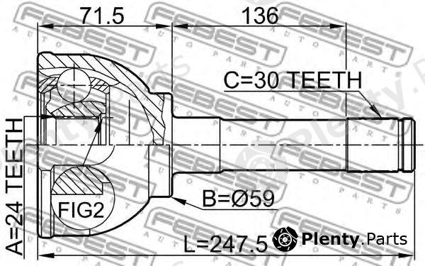  FEBEST part 0110030 Joint, drive shaft