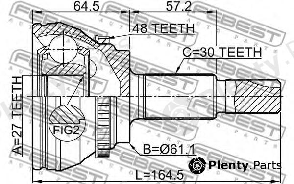  FEBEST part 0110-GSU45A48 (0110GSU45A48) Joint, drive shaft
