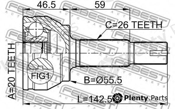  FEBEST part 0110-KSP90 (0110KSP90) Joint, drive shaft