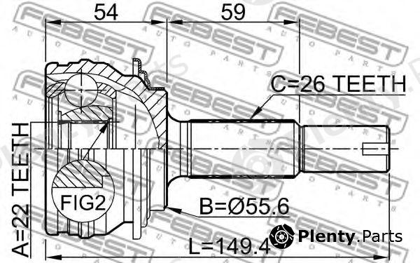  FEBEST part 0110-SCP90 (0110SCP90) Joint, drive shaft