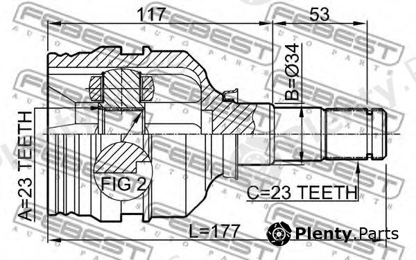  FEBEST part 0111-ZZE120 (0111ZZE120) Joint, drive shaft