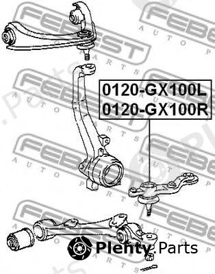  FEBEST part 0120GX100R Ball Joint