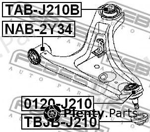  FEBEST part 0120-J210 (0120J210) Ball Joint